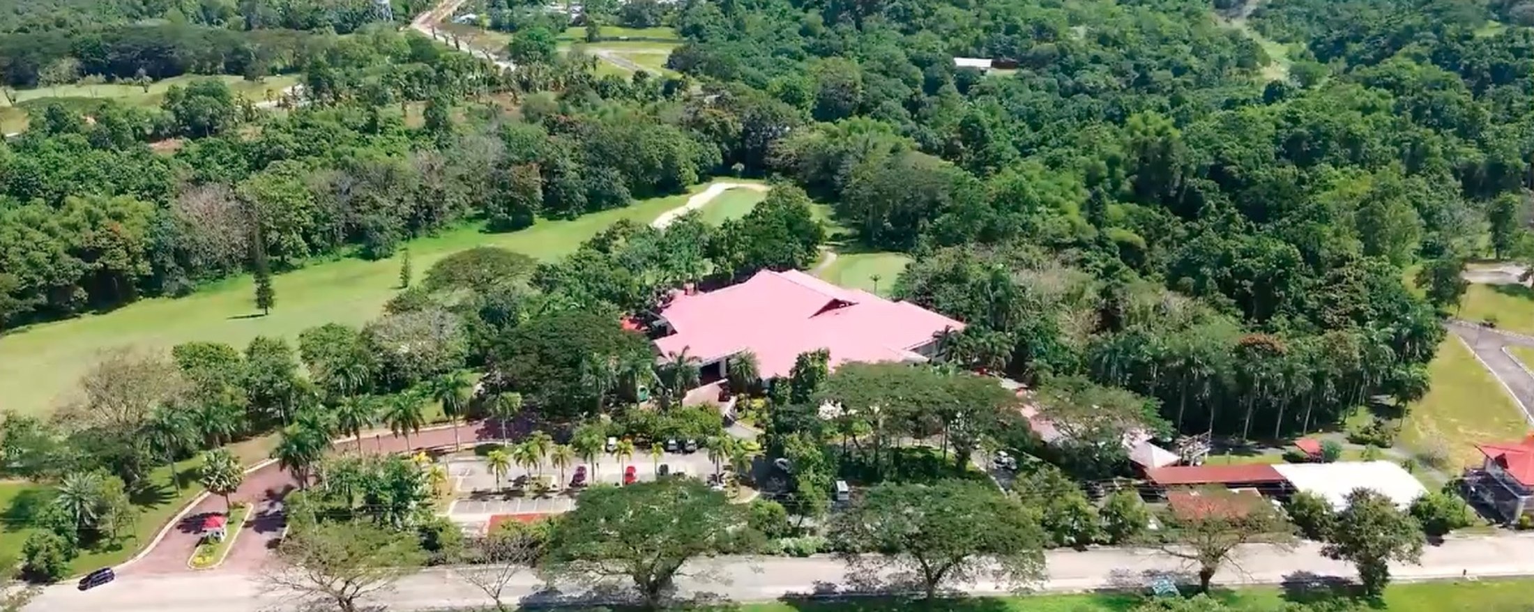Golf clubhouse aerial