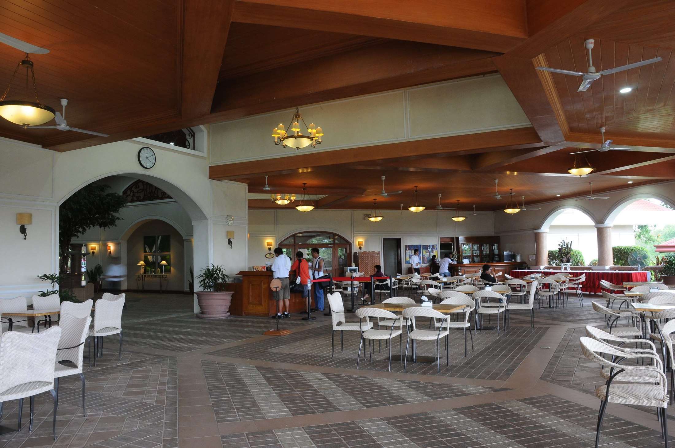 Golf clubhouse restaurant
